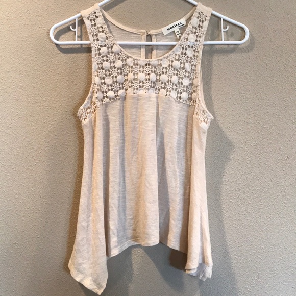 Monteau Tops - Cream tank top